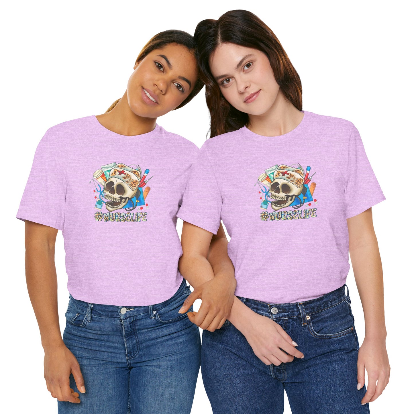 Nurse life Skull Graphic Tee