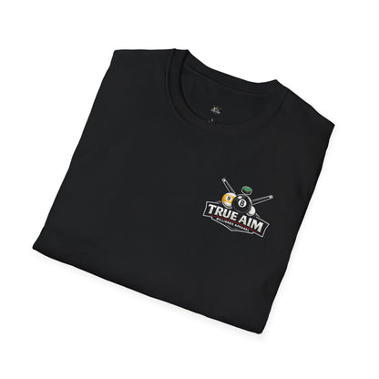Billiards T-Shirt — "Call Your Pocket or Your Excuses" 8-Ball Graphic Tee