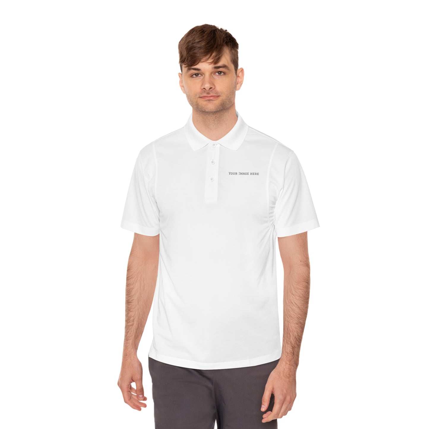 Custom Men's Sport Polo — Personalized Front/Back Logo Athletic Shirt