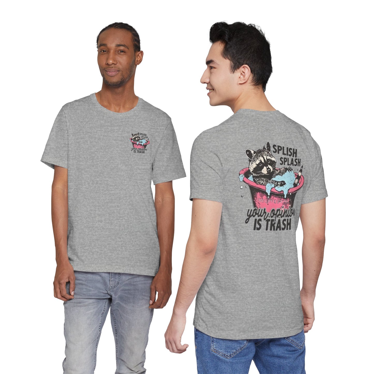 Raccoon 'Splish Splash, Your Opinion Is Trash' Graphic Tee