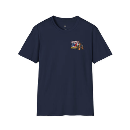 Armed and Disciplined T-Shirt — Patriotic Rifle Graphic Tee