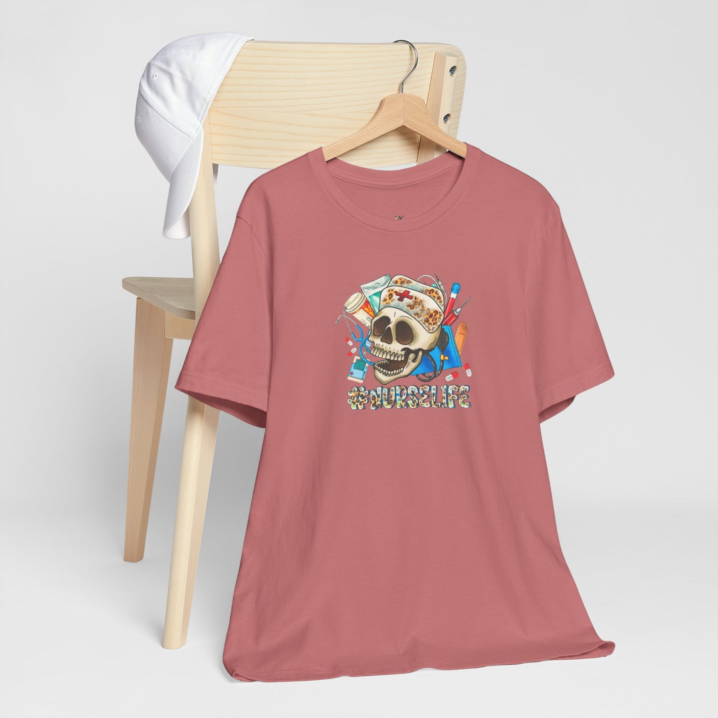 Nurse life Skull Graphic Tee