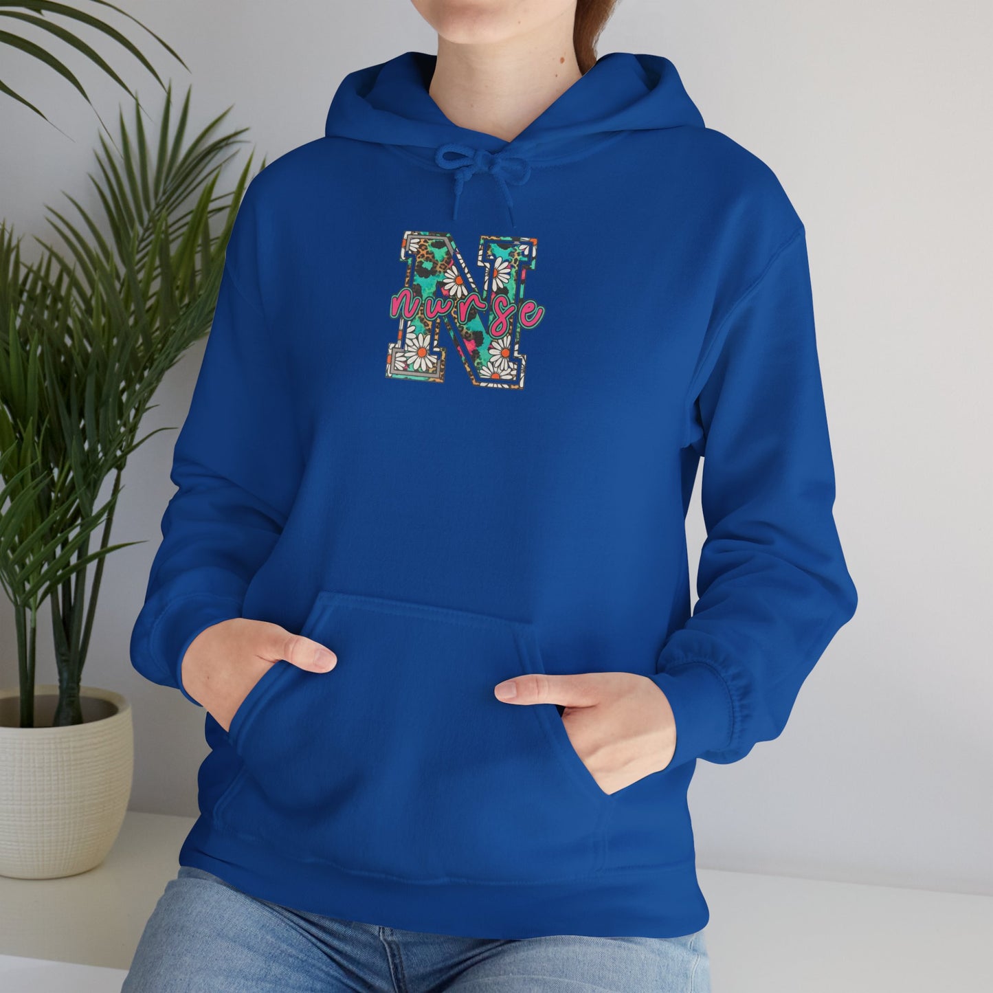 Floral Monogram 'N' Hoodie — Vintage Rose Letter Sweatshirt