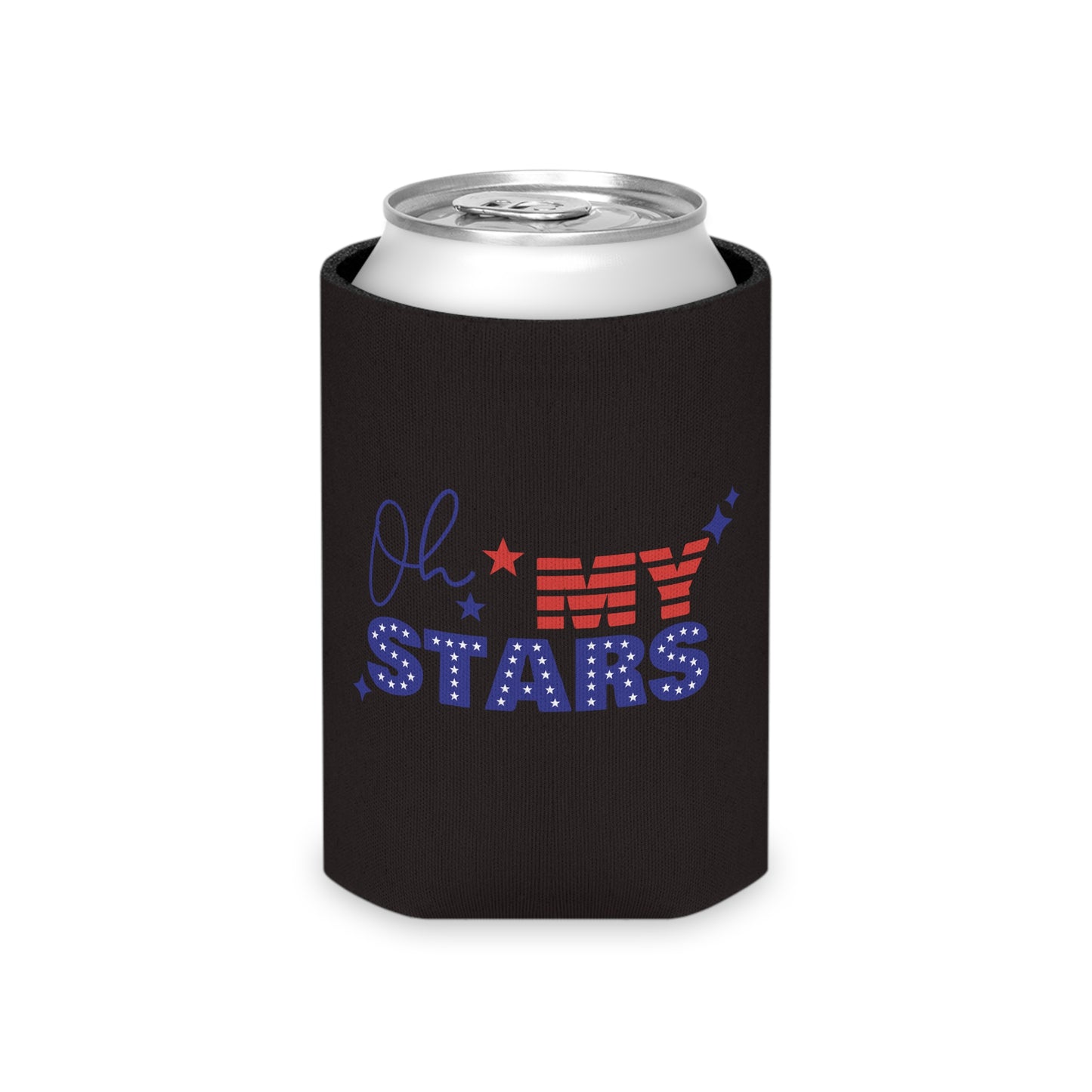 Oh My Stars Can Cooler – Patriotic 4th of July Beverage Koozie