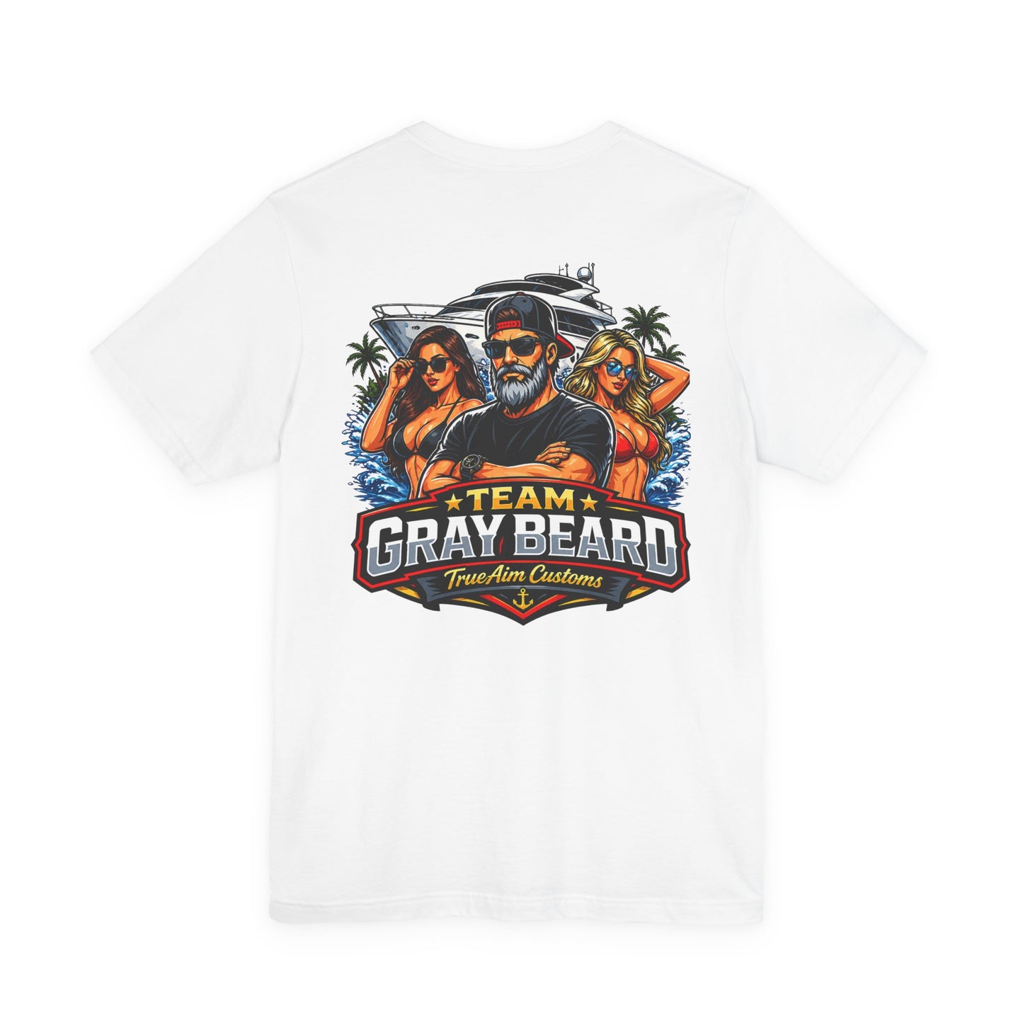 Team Gray Beard T-Shirt — Vintage Beach Boat Fishing Crew Tee