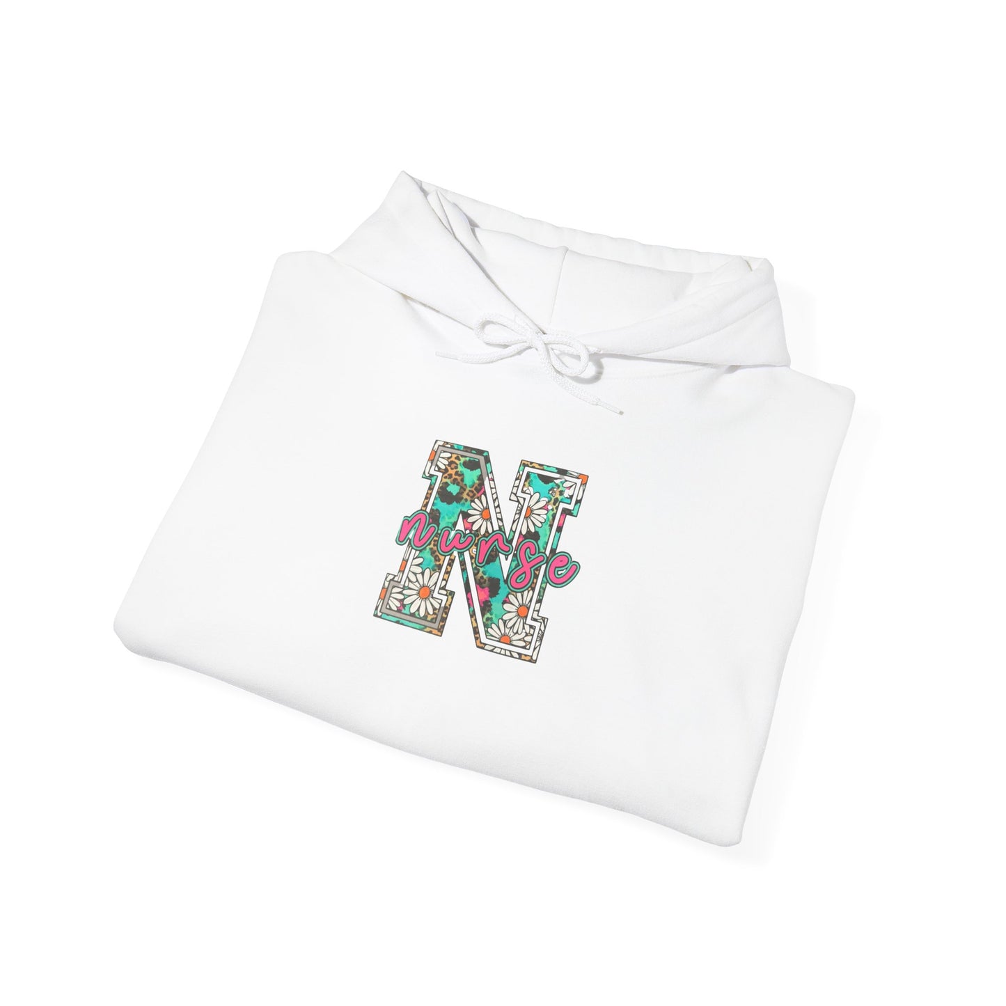Floral Monogram 'N' Hoodie — Vintage Rose Letter Sweatshirt