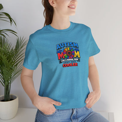 'Autism Mom: Like a normal mom except much cooler' Colorful Puzzle Design