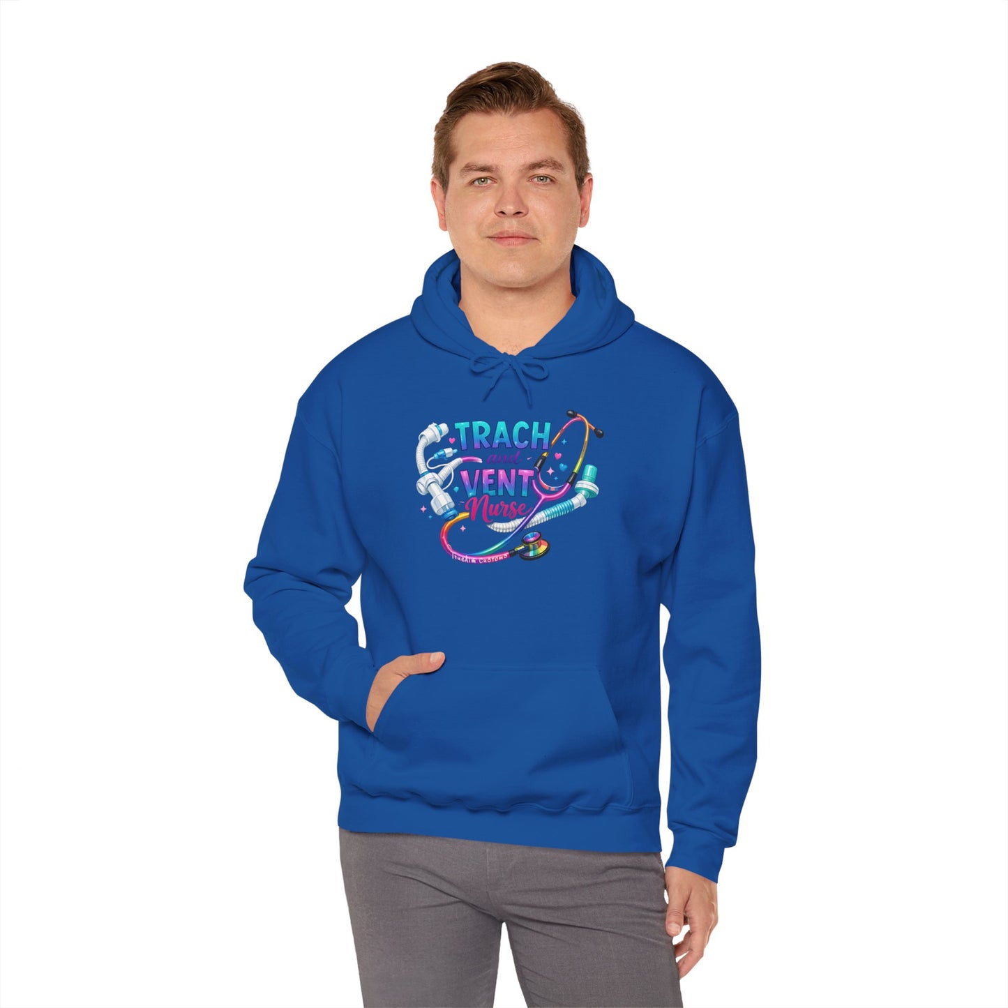 TRACH and VENT nurse Unisex Heavy Blend™ Hooded Sweatshirt