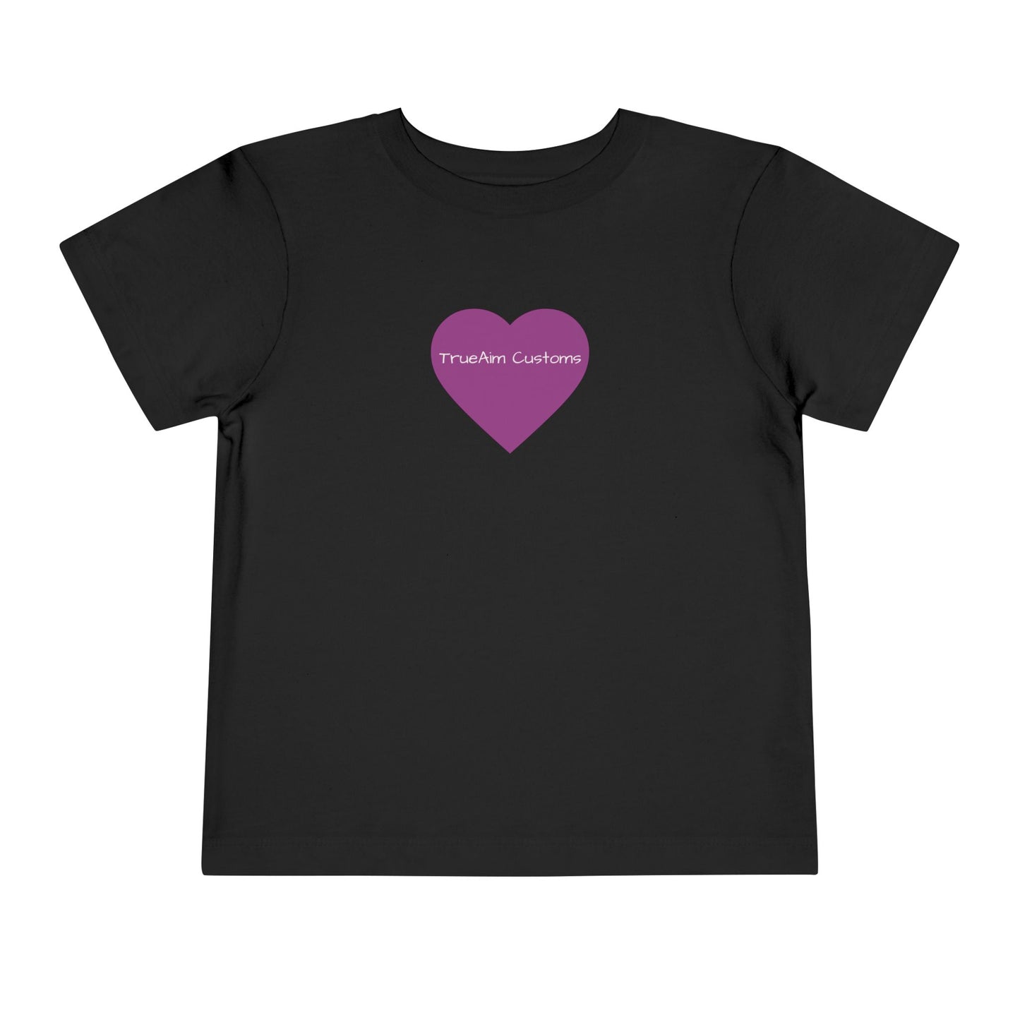 Toddler Tee — Purple Heart Graphic Kids Shirt, Cute Valentine's or Everyday Baby Gift