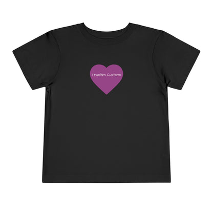 Toddler Tee — Purple Heart Graphic Kids Shirt, Cute Valentine's or Everyday Baby Gift