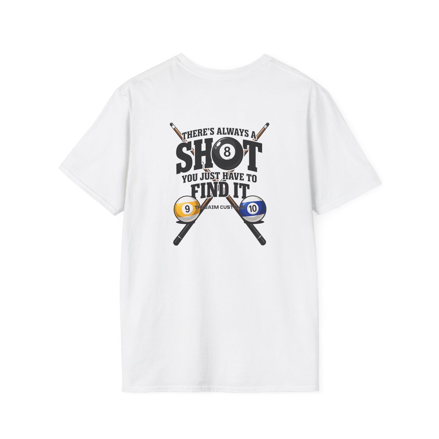‘Always A Shot' Billiards Cue & 8-Ball Graphic