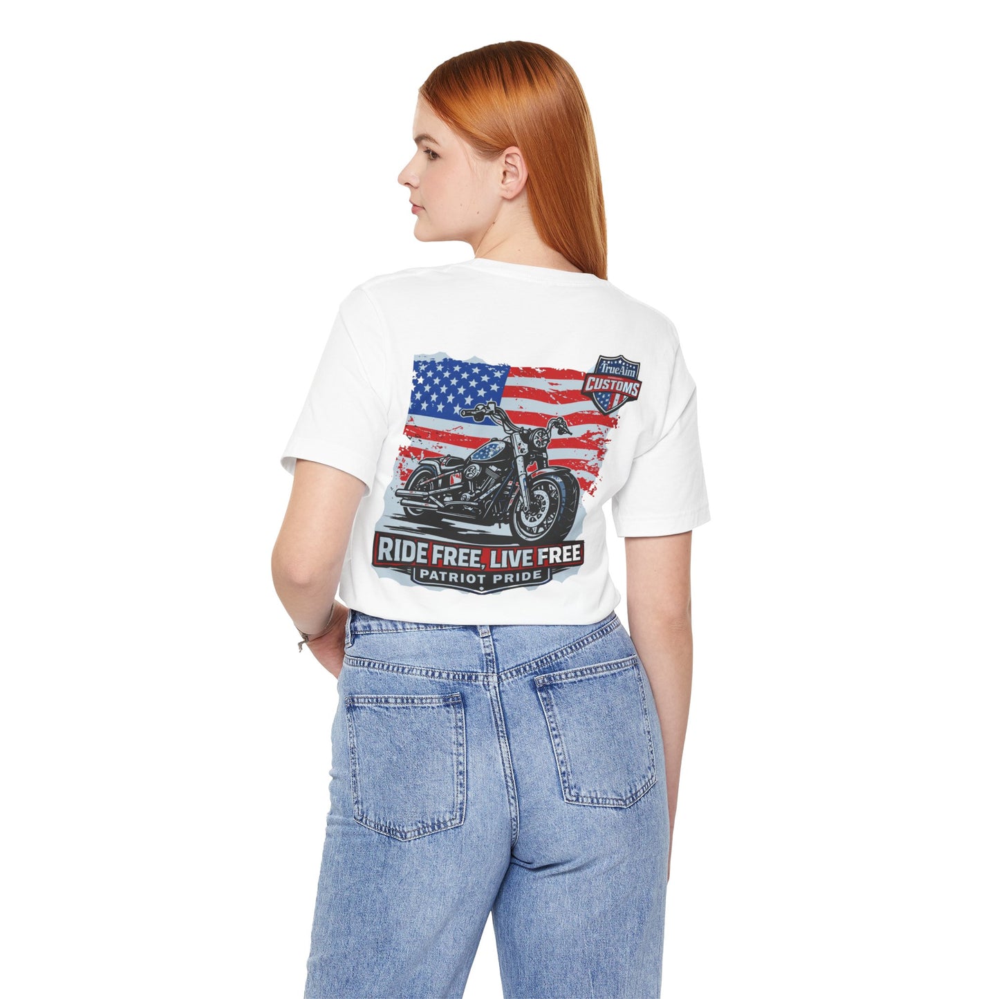 Freedom Motorcycle T-Shirt – American Flag Biker Tee