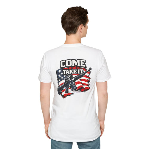 Come and Take It, American Flag Rifle Graphic Patriotic Tee