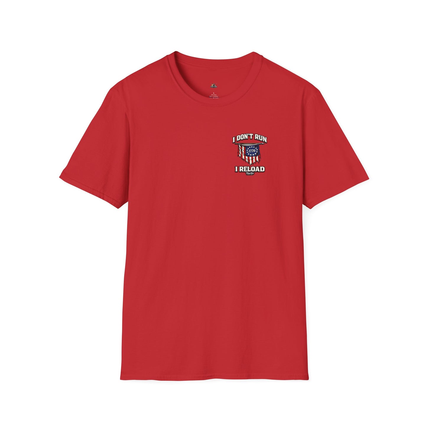 American Flag, AR 15- I don't run I reload 2A tee shirt unisex