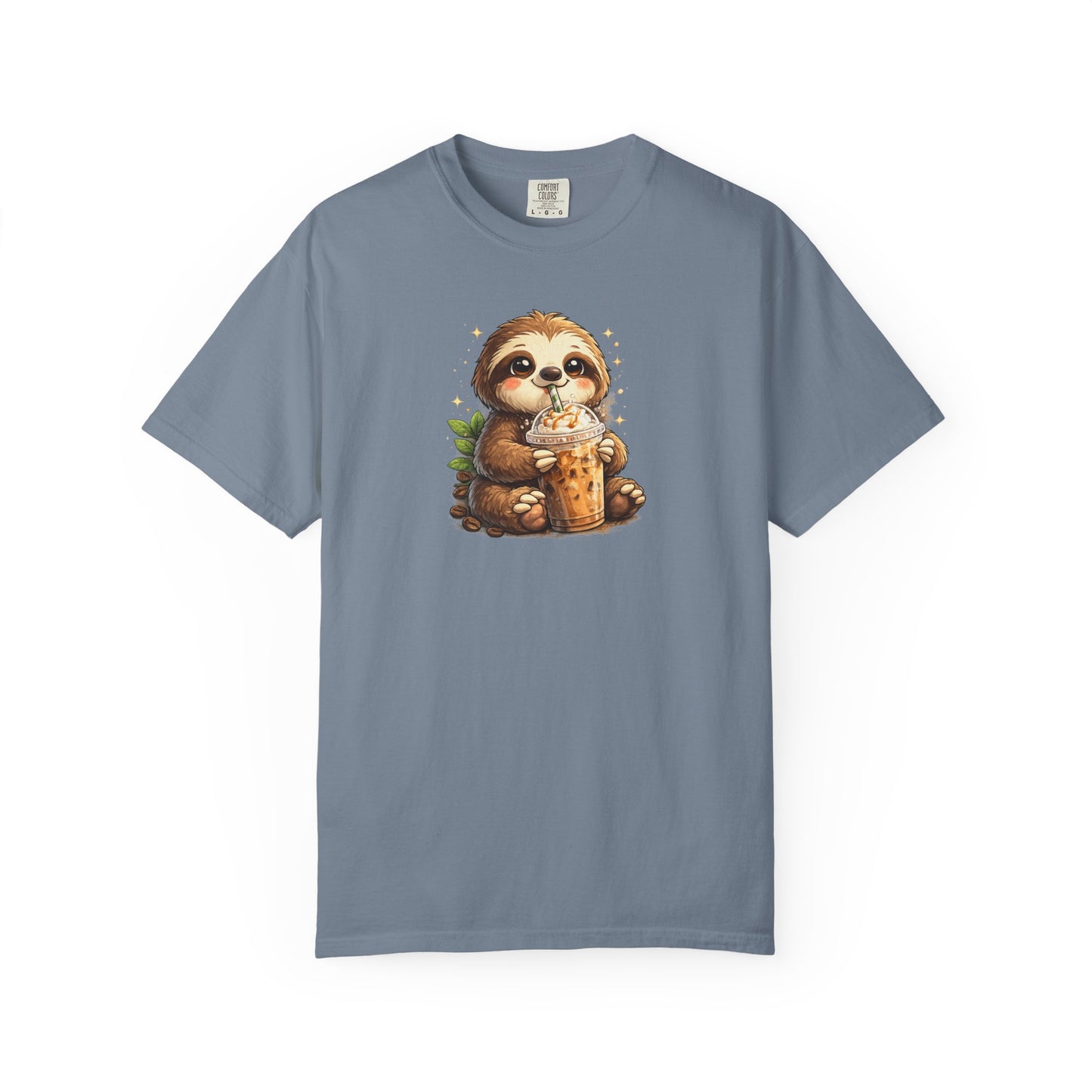 Cute Sloth Holding Coffee T-Shirt — Adorable Cozy Animal Tee
