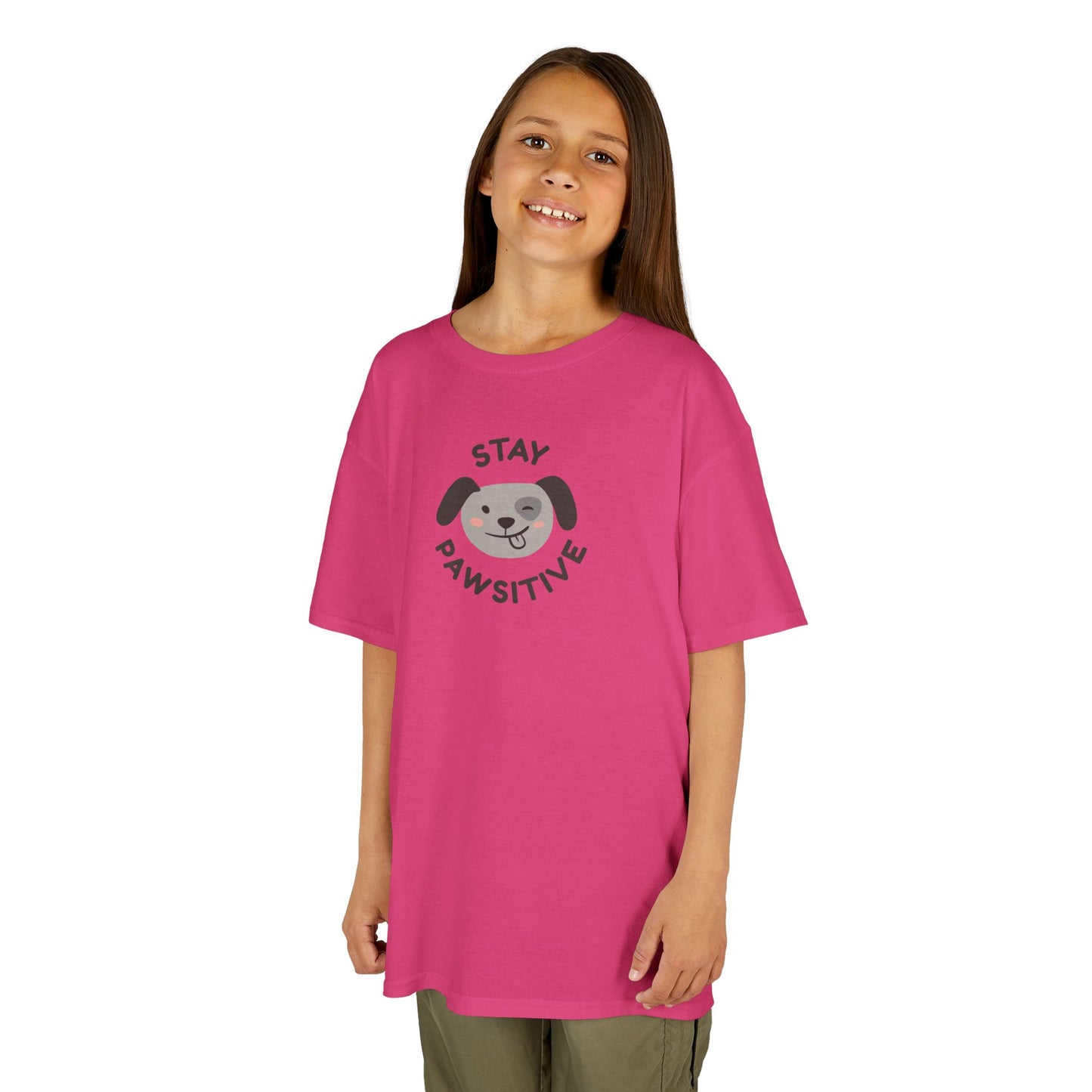 Kids T-Shirt — "Stay Pawsitive" Sloth Tee (Cute Animal Positivity Shirt)