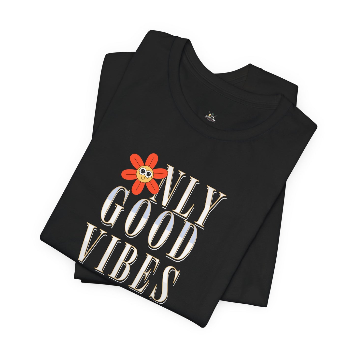 Good Vibes Floral Tee — 'Only Good Vibes' Graphic T‑Shirt- matching Adult Tee