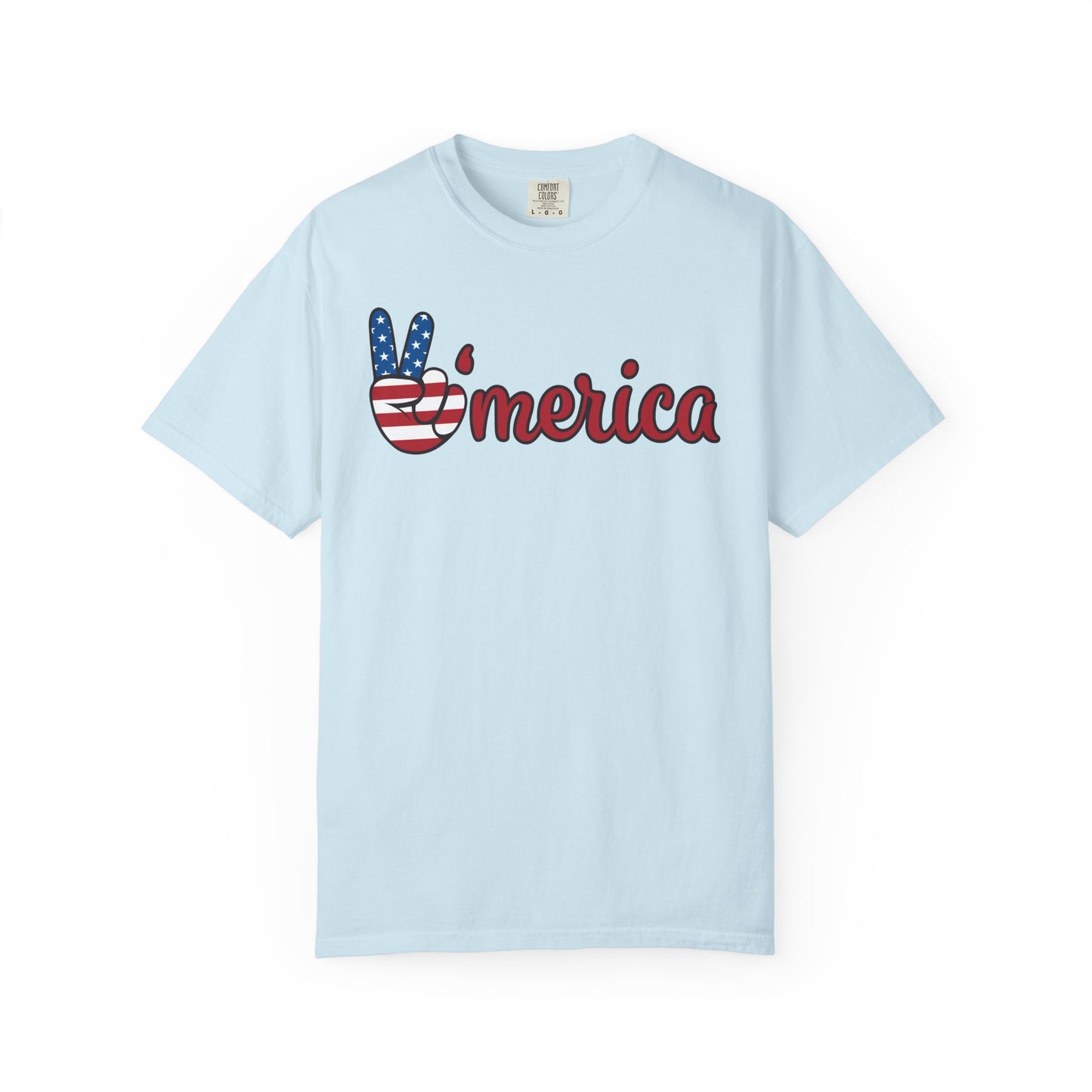'Merica Peace Sign T-shirt – American Flag Patriotic Tee for 4th of July