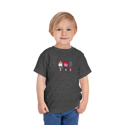 Toddler Tee — Patriotic Popsicle 4th of July Kids Shirt