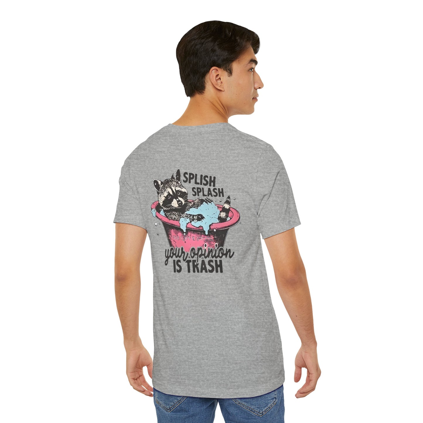 Raccoon 'Splish Splash, Your Opinion Is Trash' Graphic Tee