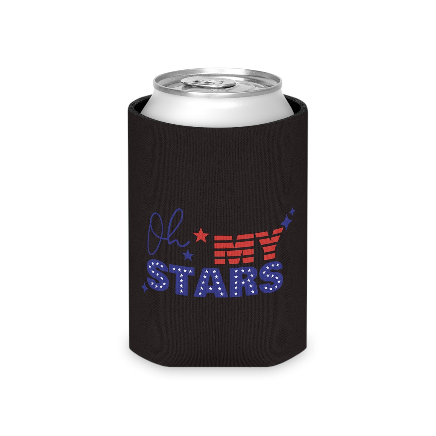 Oh My Stars Can Cooler – Patriotic 4th of July Beverage Koozie