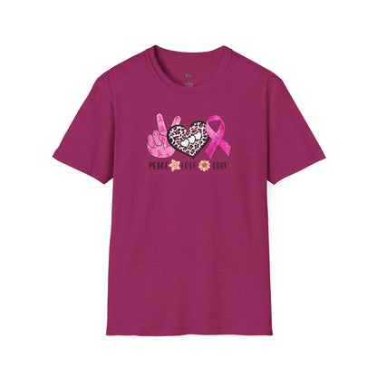 Breast Cancer Awareness Peace Love Hope T-Shirt