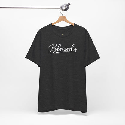 Blessed Minimalist Tee - White Short Sleeve Shirt