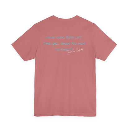 Game Day Pool Tee — "Game Day" Graphic T-Shirt (Back: "Move Over Boys Let This Girl Show You How To Shoot")