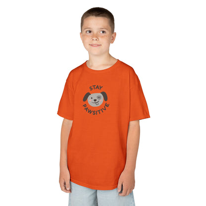 Kids T-Shirt — "Stay Pawsitive" Sloth Tee (Cute Animal Positivity Shirt)