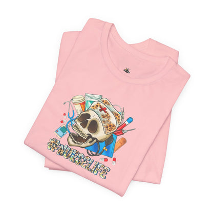 Nurse life Skull Graphic Tee