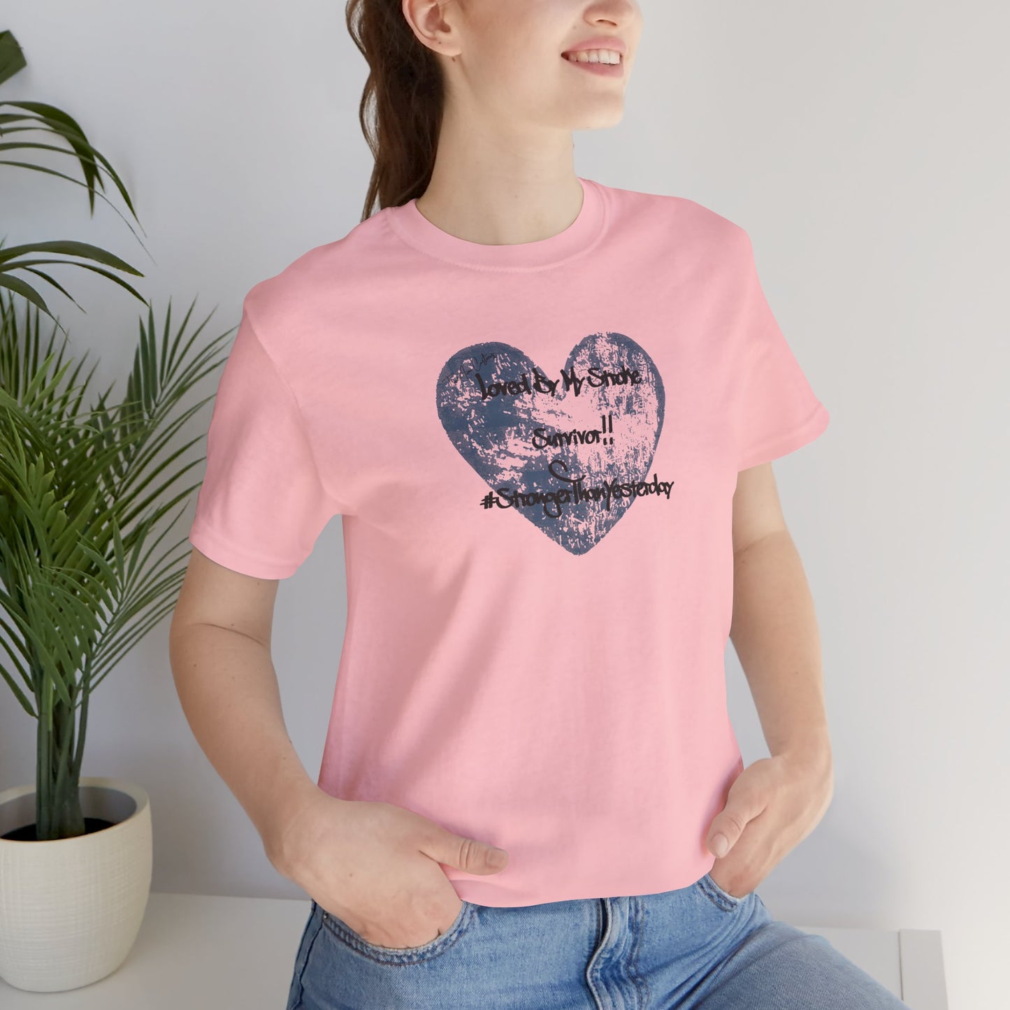 Stroke Survivor T-Shirt — "Stronger Than Yesterday" Support Tee