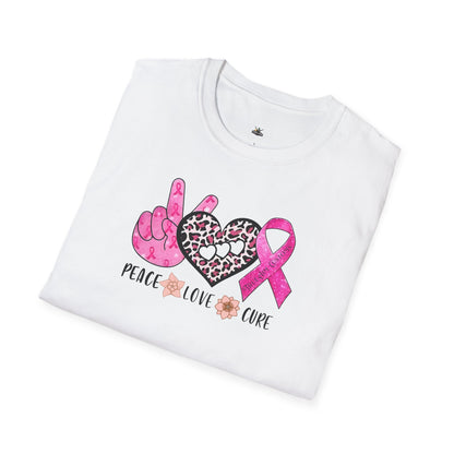 Breast Cancer Awareness Peace Love Hope T-Shirt