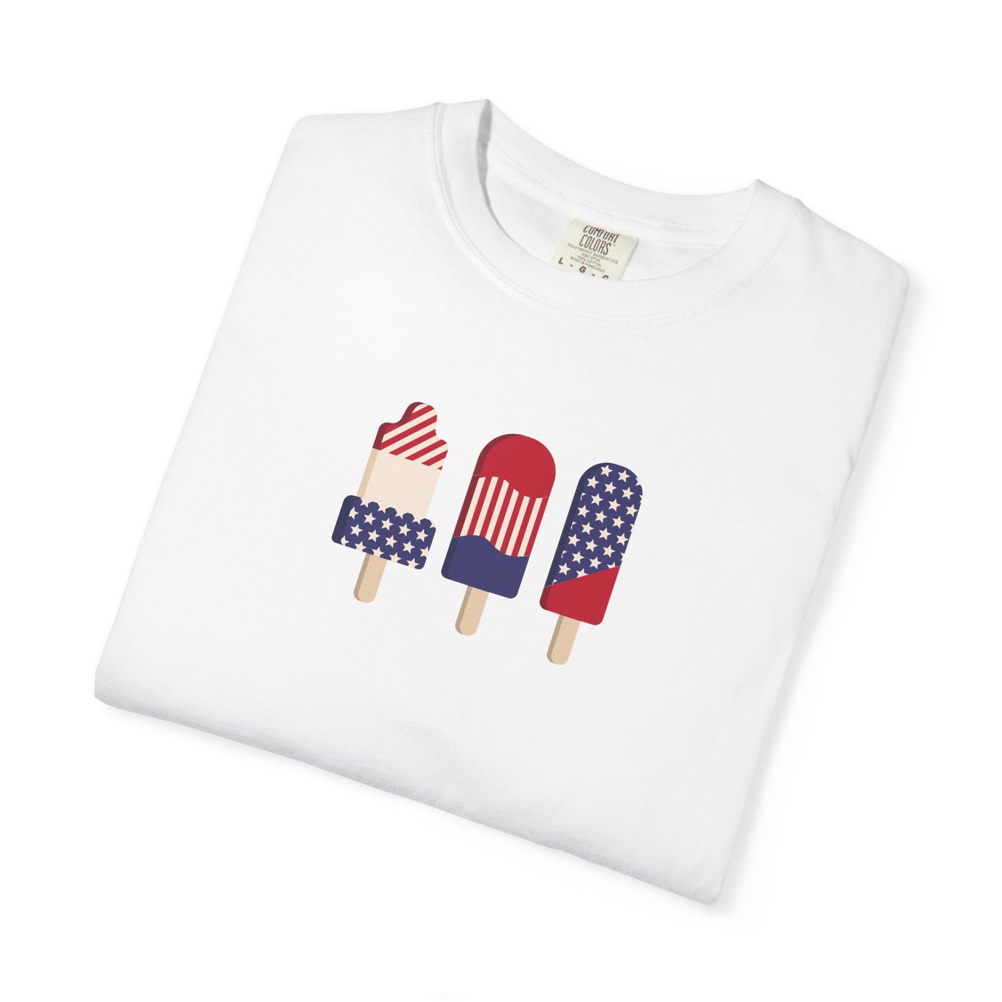 Patriotic Popsicle T-Shirt — USA Flag Ice Cream Graphic Tee