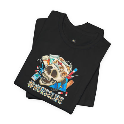 Nurse life Skull Graphic Tee