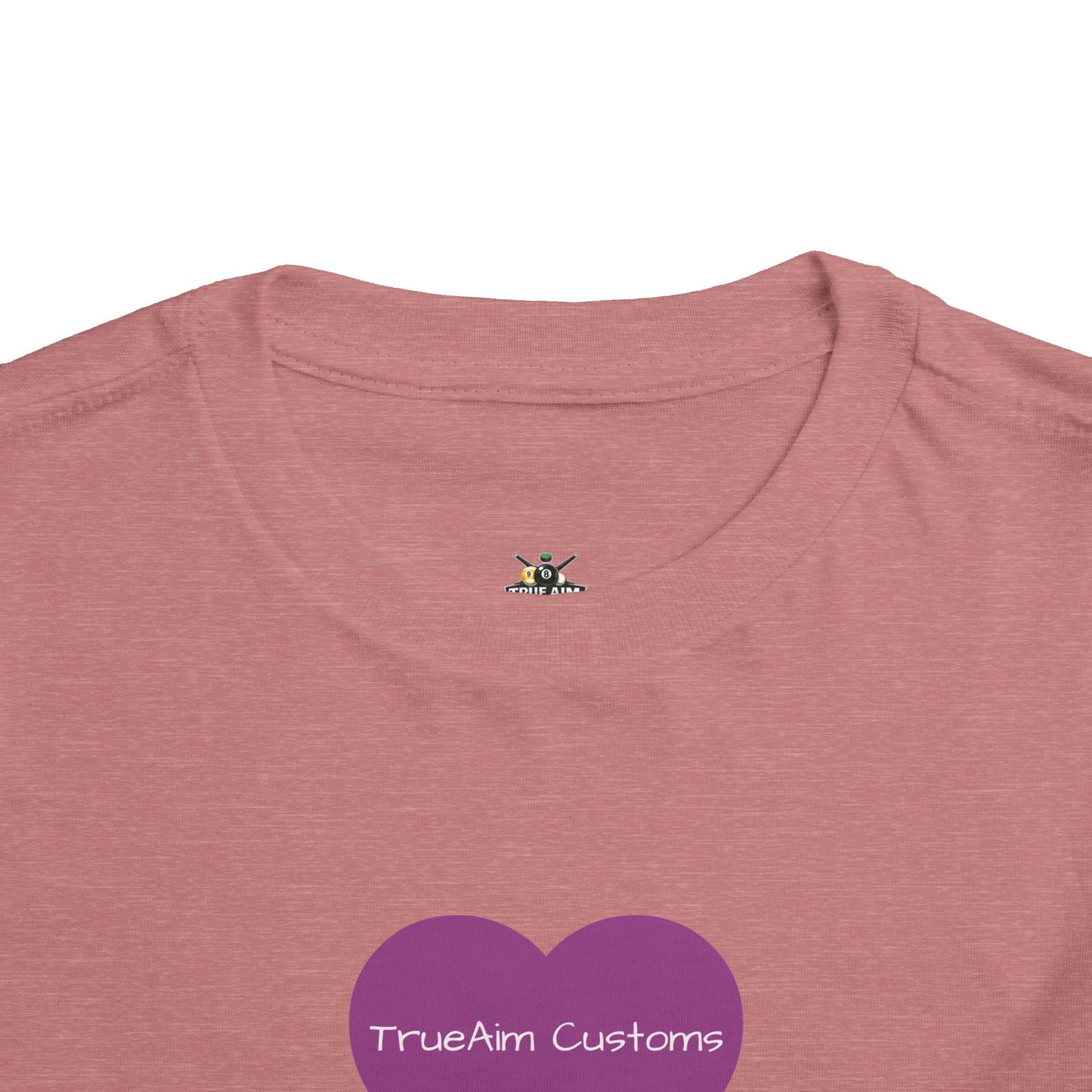 Toddler Tee — Purple Heart Graphic Kids Shirt, Cute Valentine's or Everyday Baby Gift