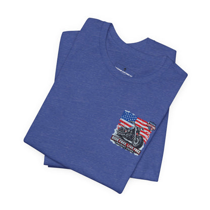 Freedom Motorcycle T-Shirt – American Flag Biker Tee