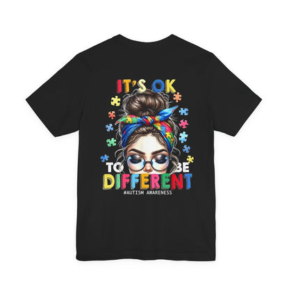 Autism Awareness Tee — "It's OK to Be Different" Graphic T-Shirt
