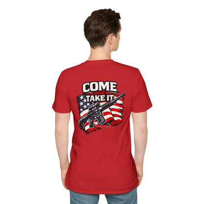 Come and Take It, American Flag Rifle Graphic Patriotic Tee