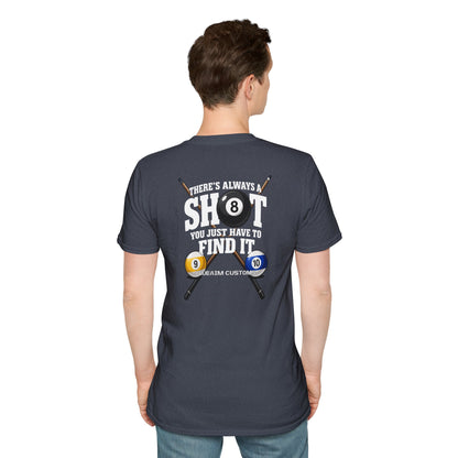 ‘Always A Shot' Billiards Cue & 8-Ball Graphic
