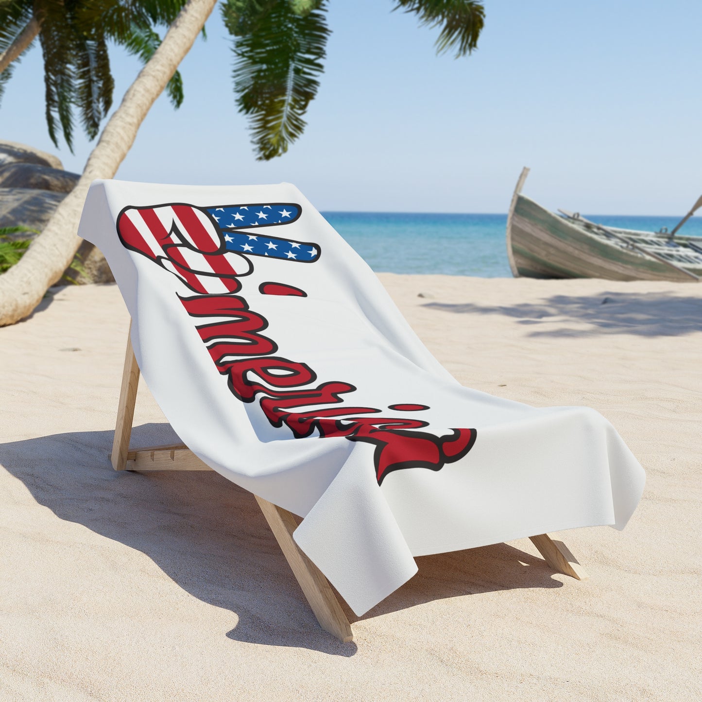 'Merica Peace Sign Beach Towel — Patriotic American Flag Pool & Beach Towel