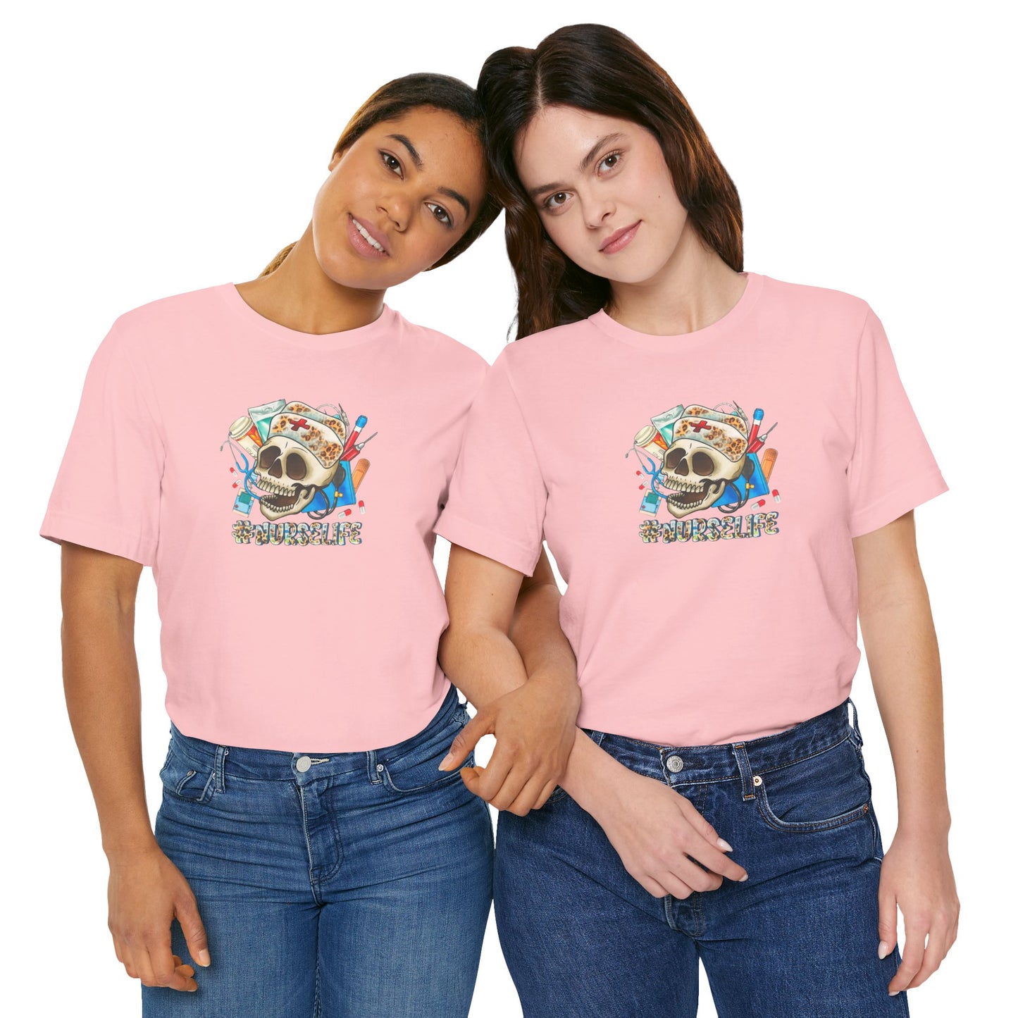 Nurse life Skull Graphic Tee