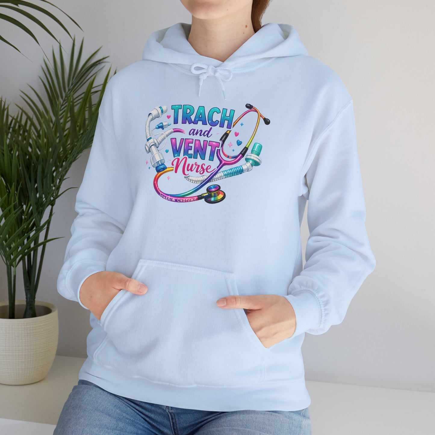 TRACH and VENT nurse Unisex Heavy Blend™ Hooded Sweatshirt