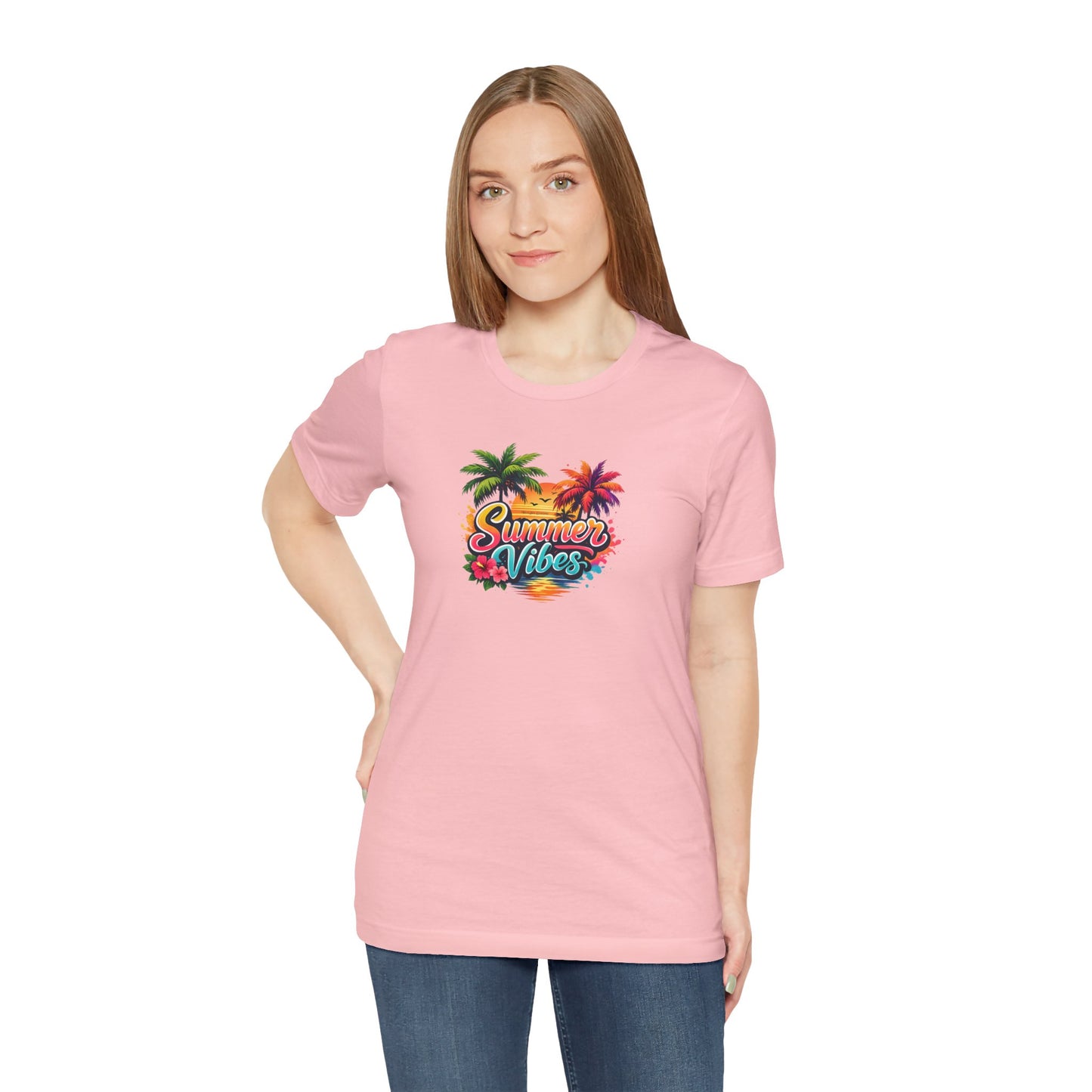 Summer Vibes T-Shirt – Tropical Palm Beach Tee