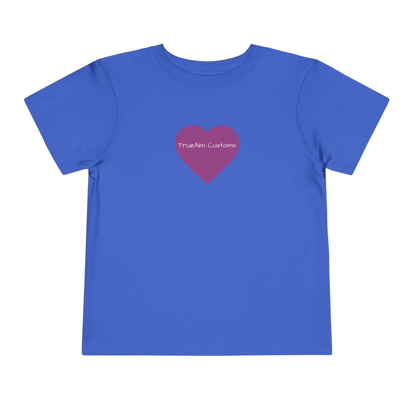 Toddler Tee — Purple Heart Graphic Kids Shirt, Cute Valentine's or Everyday Baby Gift