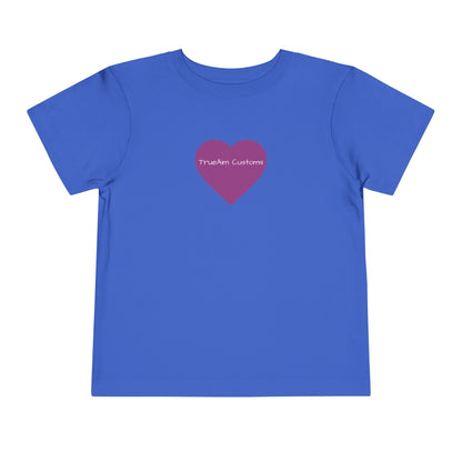 Toddler Tee — Purple Heart Graphic Kids Shirt, Cute Valentine's or Everyday Baby Gift