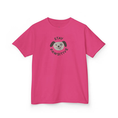 Kids T-Shirt — "Stay Pawsitive" Sloth Tee (Cute Animal Positivity Shirt)