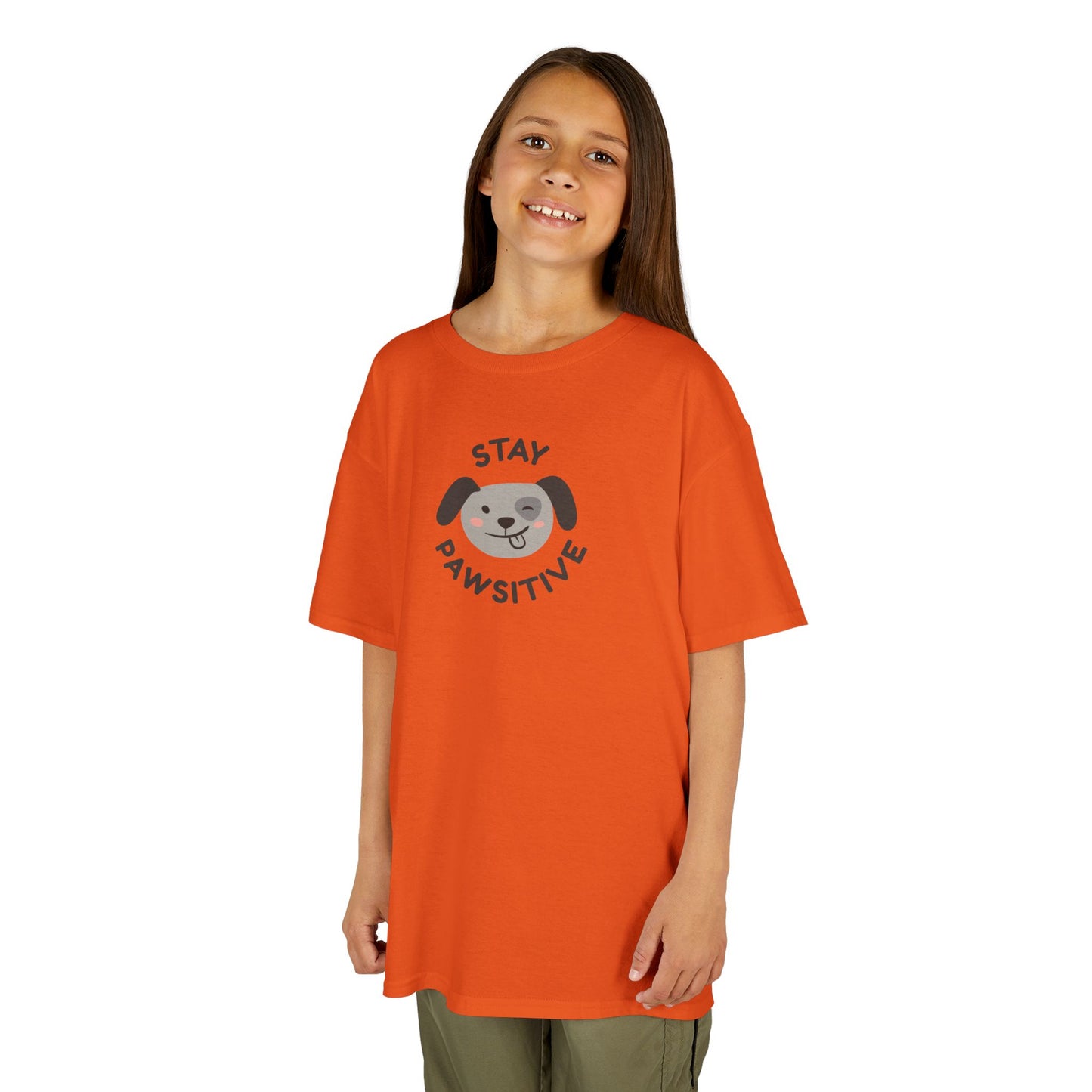 Kids T-Shirt — "Stay Pawsitive" Sloth Tee (Cute Animal Positivity Shirt)