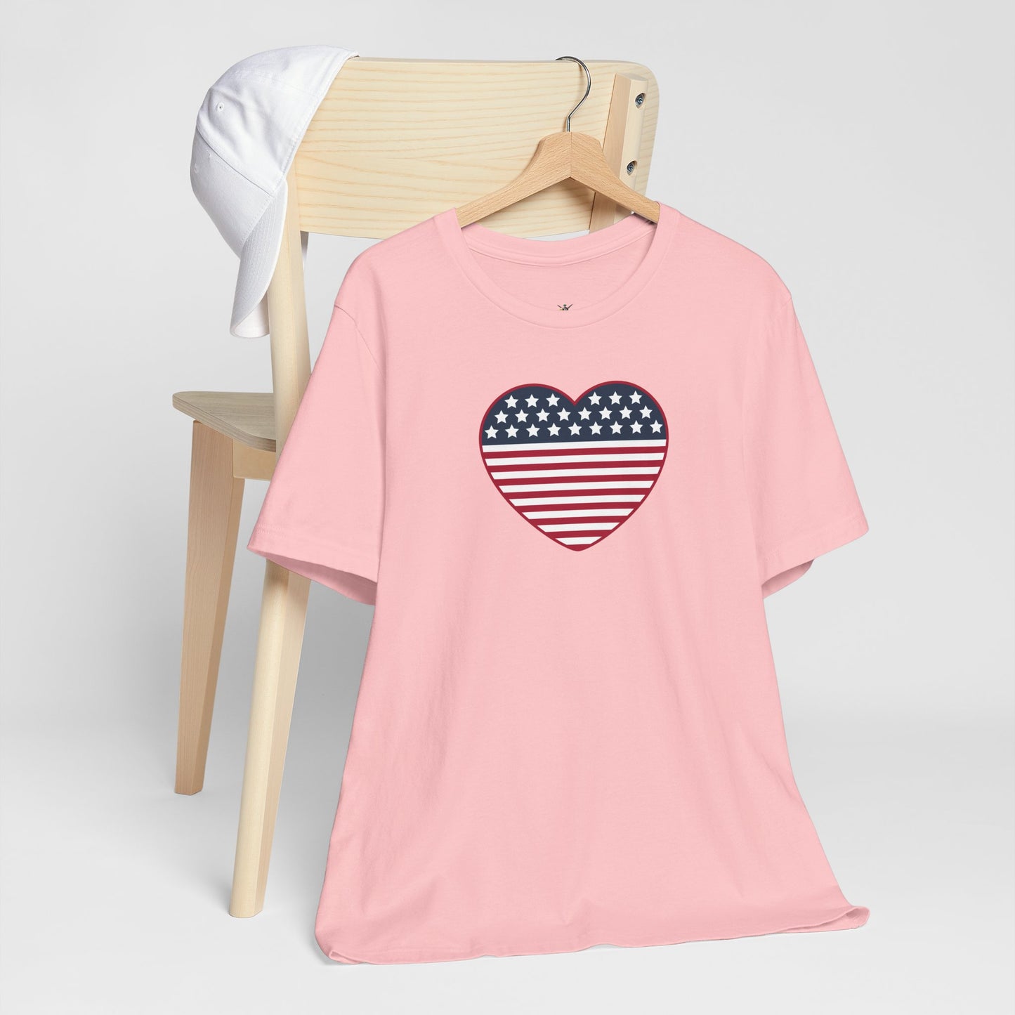 Patriotic Heart T-Shirt — American Flag Heart Tee for 4th of July & Independence Day