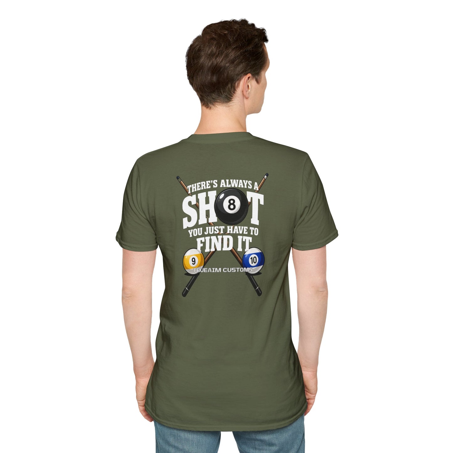 ‘Always A Shot' Billiards Cue & 8-Ball Graphic