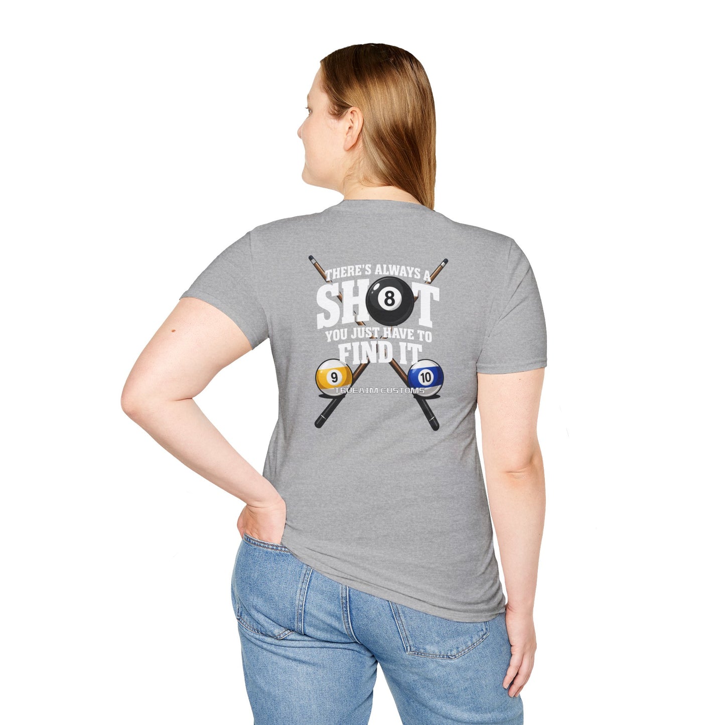 ‘Always A Shot' Billiards Cue & 8-Ball Graphic
